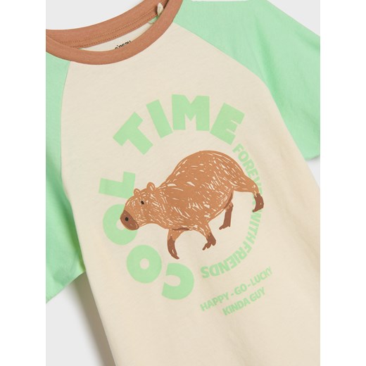 Sinsay - Koszulka z kapibarą - kremowy Sinsay 116 Sinsay