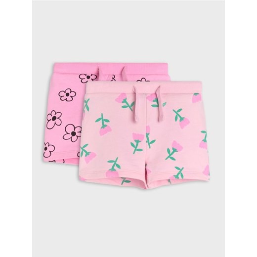 Sinsay - Szorty 2 pack z motywem kwiatów - różowy ze sklepu Sinsay w kategorii Odzież dla niemowląt - zdjęcie 178562046