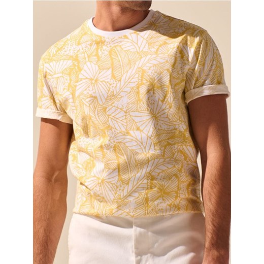Sinsay - Koszulka z ozdobnym nadrukiem - biały ze sklepu Sinsay w kategorii T-shirty męskie - zdjęcie 178562115