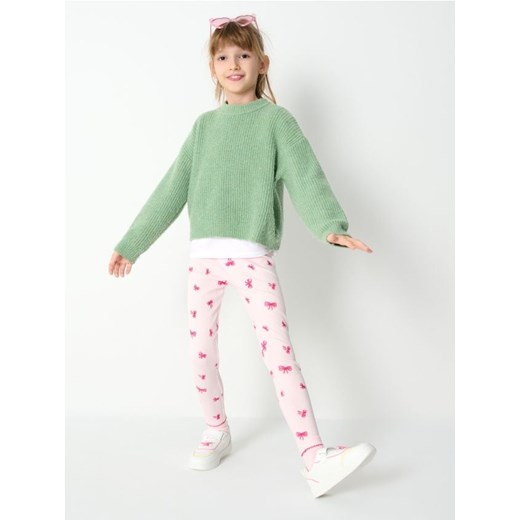Sinsay - Legginsy prążkowane z motywem kokardek - wielobarwny ze sklepu Sinsay w kategorii Spodnie dziewczęce - zdjęcie 178562155