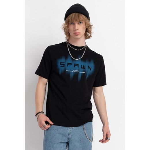 Czarny t-shirt z autorską grafiką z przodu, rozmiar - 170, kolor - czarny ze sklepu REPORTER w kategorii T-shirty chłopięce - zdjęcie 178566527