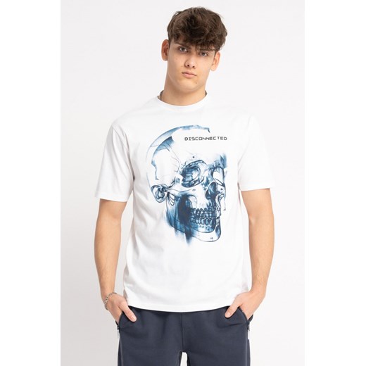 Biały t-shirt z autorską grafiką z przodu, rozmiar - 140, kolor - biały ze sklepu REPORTER w kategorii T-shirty chłopięce - zdjęcie 178566677