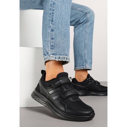 Czarne Buty Sportowe Sneakersy na Piankowej Podeszwie z Rzepem Telariela ze sklepu renee.pl w kategorii Buty sportowe damskie - zdjęcie 178567599