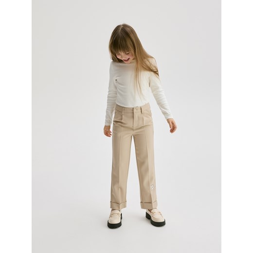 Reserved - Eleganckie spodnie - beżowy Reserved 140 (9 lat) Reserved
