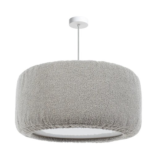 Szary pluszowy żyrandol wiszący 30 cm - 3X M061 S3-H26 ze sklepu Edinos.pl w kategorii Lampy wiszące - zdjęcie 178568929