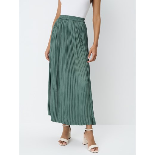 Mohito - Plisowana zielona spódnica maxi - ciemny zielony Mohito 34 Mohito