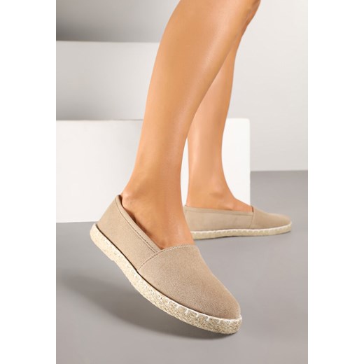 Ciemnobeżowe Espadryle Vices na Podeszwie Zdobionej Plecionką Sesoriela ze sklepu renee.pl w kategorii Espadryle damskie - zdjęcie 178573919