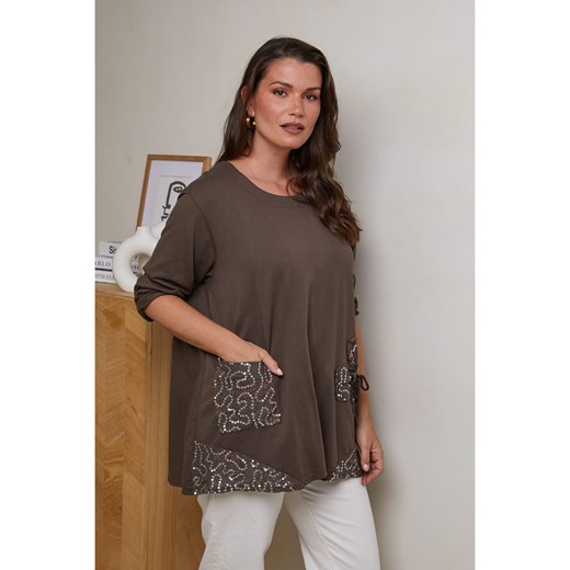 Curvy Lady Tunika w kolorze brązowym Curvy Lady 40/42 wyprzedaż Limango Polska