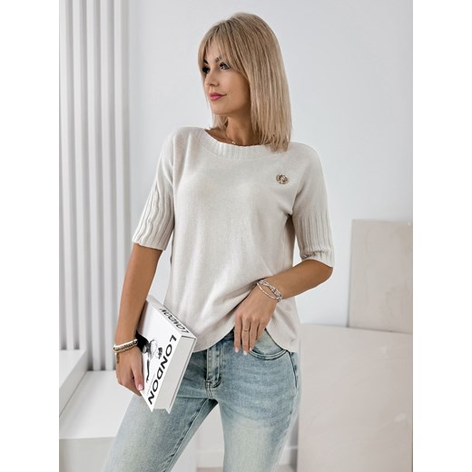 sweter gabia beżowy one size ONE SIZE UBRA