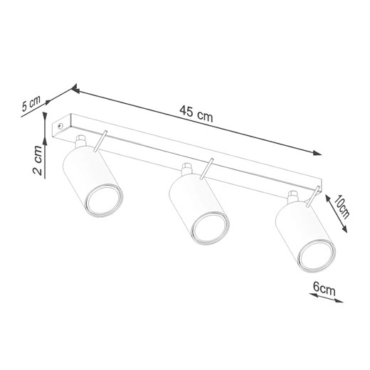 Reflektorowa beżowa lampa sufitowa - M064-Mepo Lumes One Size Edinos.pl
