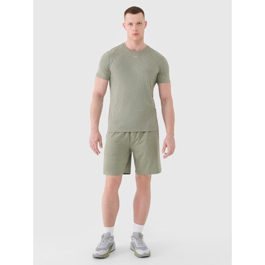 Męskie spodenki treningowe 4F 4FWSS25TFSHM0911 - khaki ze sklepu Sportstylestory.com w kategorii Spodenki męskie - zdjęcie 178576908