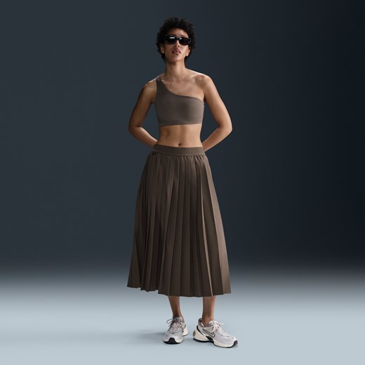 Damska plisowana spódnica Dri-FIT Nike 24.7 PerfectStretch - Brązowy Nike L (EU 44-46) Nike poland