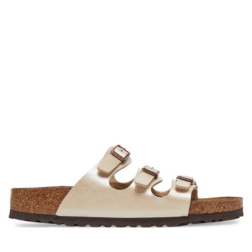 Klapki Birkenstock Florida 1029818 Écru ze sklepu eobuwie.pl w kategorii Klapki damskie - zdjęcie 178579745