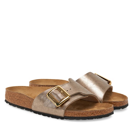 Klapki Birkenstock Catalina Cushion Buckle 1029416 Brązowy 39 okazyjna cena eobuwie.pl