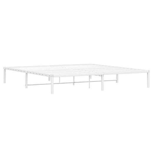 Białe metalowe minimalistyczne łóżko 160x200 cm - Tresto ze sklepu Edinos.pl w kategorii Łóżka i materace - zdjęcie 178579929