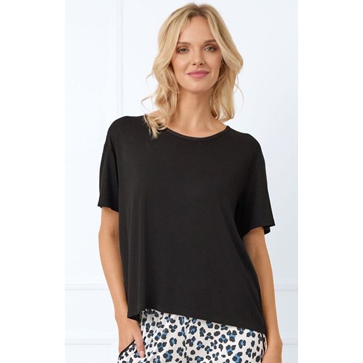 Piżama damska na krótki rękaw i długie spodnie Savanna, Kolor czarno-biały, Rozmiar S, Italian Fashion ze sklepu Intymna w kategorii Piżamy damskie - zdjęcie 178580257