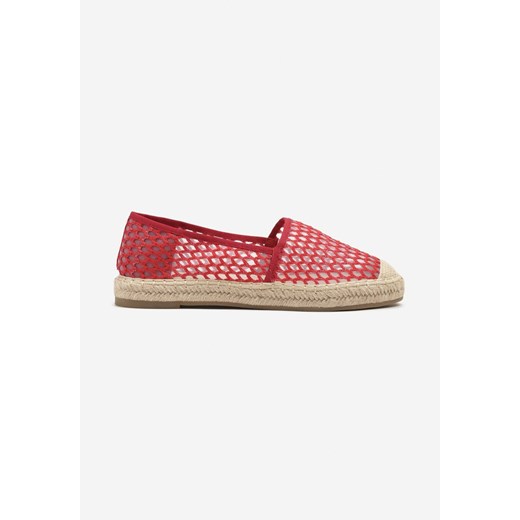 Czerwone espadryle damskie Born2be casual bez zapięcia