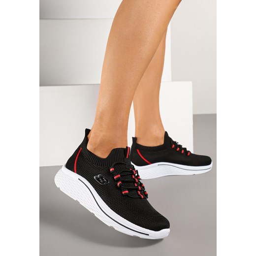 Czarne Buty Sportowe Sneakersy z Elastyczną Siateczkową Cholewką Telandrela ze sklepu born2be.pl w kategorii Buty sportowe damskie - zdjęcie 178583069