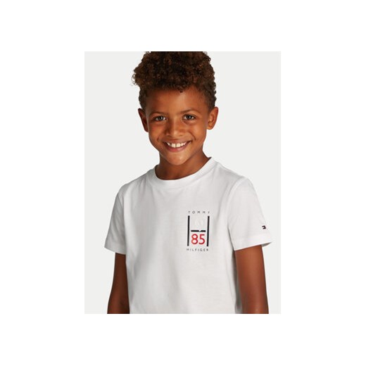 Tommy Hilfiger T-Shirt KB0KB09536 S Biały Regular Fit Tommy Hilfiger 7Y MODIVO