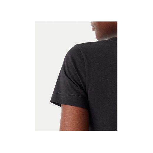 Calvin Klein bluzka damska czarna z krótkim rękawem 