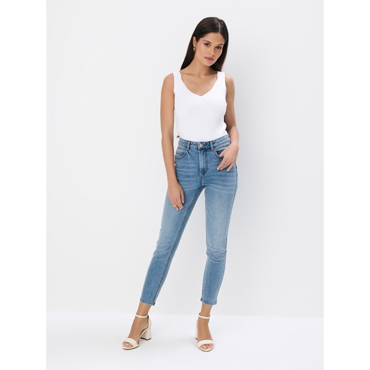 Mohito - Jeansy skinny push up PETITE - niebieski ze sklepu Mohito w kategorii Jeansy damskie - zdjęcie 178587687