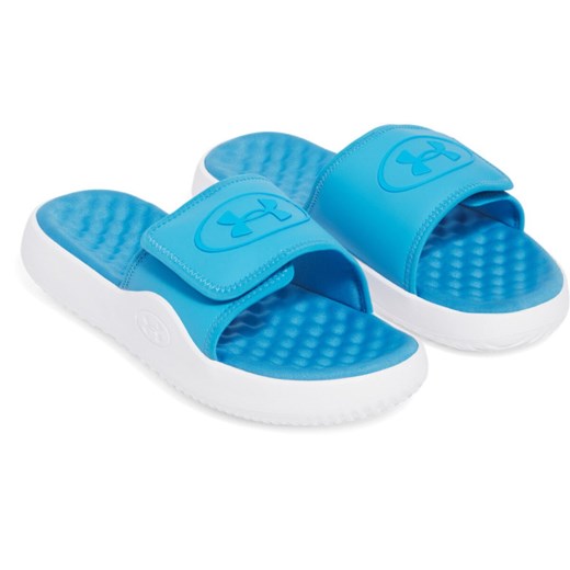 Męskie klapki Under Armour UA Ignite Pro 8 SL - niebieskie ze sklepu Sportstylestory.com w kategorii Klapki męskie - zdjęcie 178588589