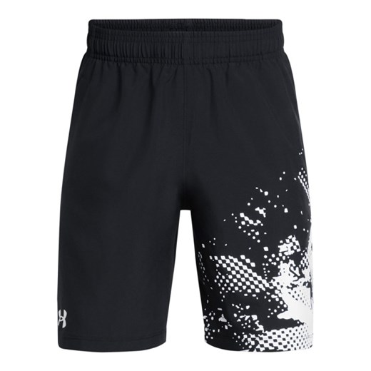 Chłopięce spodenki treningowe Under Armour UA Tech Woven Graphic Short - czarne ze sklepu Sportstylestory.com w kategorii Spodenki męskie - zdjęcie 178588597