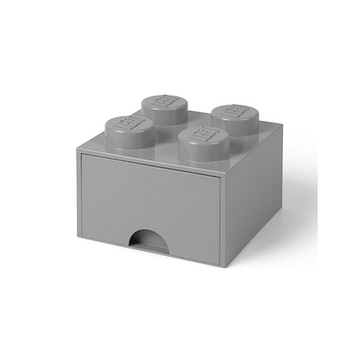 LEGO Pojemnik &quot;Brick 4&quot; w kolorze szarym z szufladami - 15,8 x 11,3 x 15,8 cm ze sklepu Limango Polska w kategorii Pojemniki kuchenne - zdjęcie 178589188