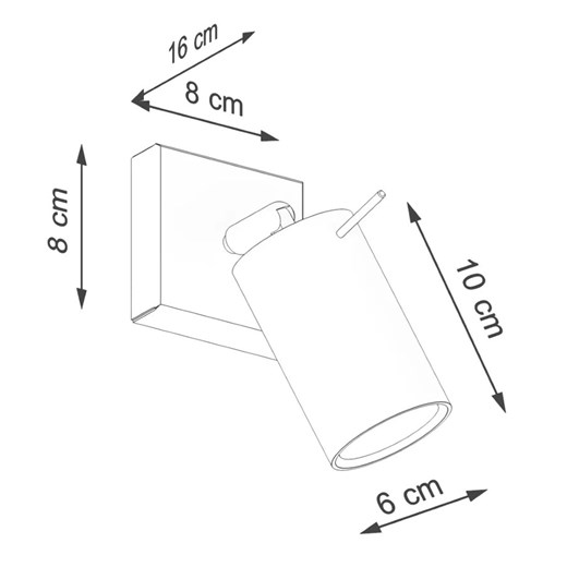 Beżowy loftowy kinkiet ścienny - M062-Mepo Lumes One Size Edinos.pl