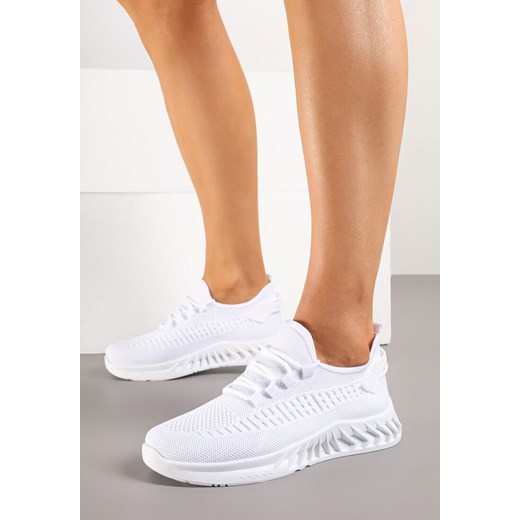 Białe Siateczkowe Buty Sportowe Sneakersy na Podeszwie z Tłoczeniami Finloti Renee 37 okazyjna cena renee.pl