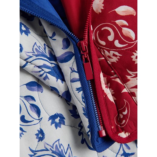 Reserved - Pikowana kurtka z nadrukiem - granatowy Reserved XL Reserved