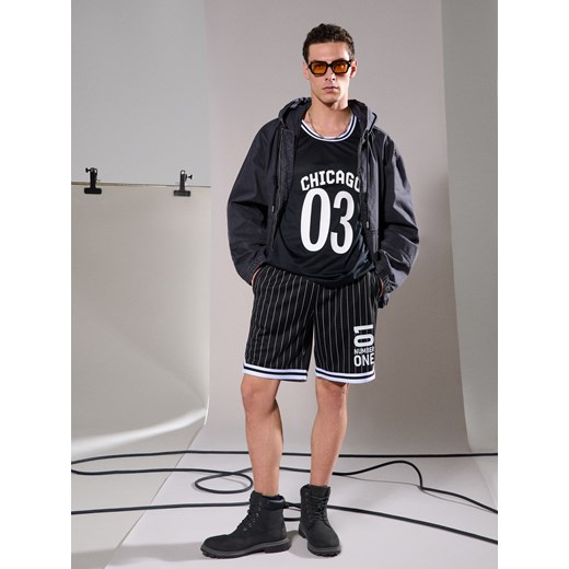 Sinsay - Szorty comfort basketball - czarny Sinsay XL Sinsay