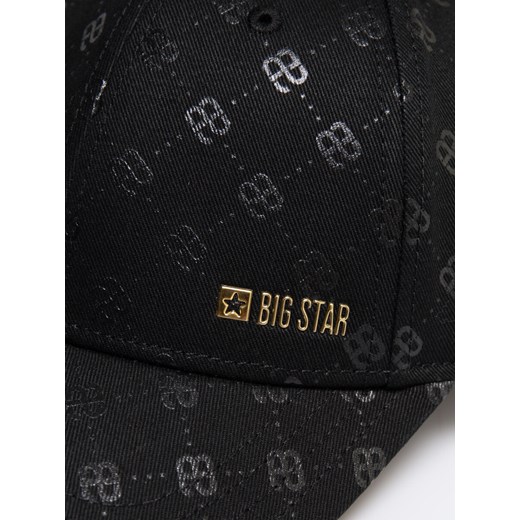 Czapka damska z daszkiem z monogramem czrana Luisa 906 ze sklepu Big Star w kategorii Czapki z daszkiem damskie - zdjęcie 178592946