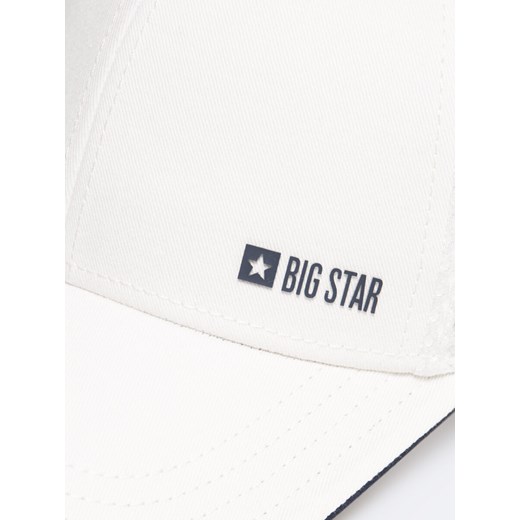 Czapka męska z daszkiem z siatką biała Vintygos 100 ze sklepu Big Star w kategorii Czapki z daszkiem męskie - zdjęcie 178592949