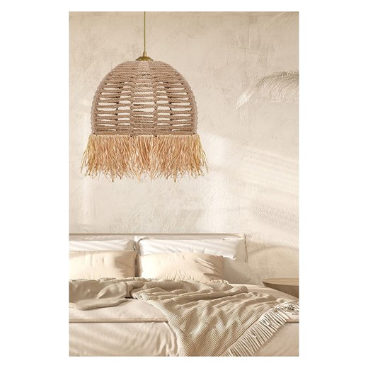 Opviq Lampa wisząca w kolorze jasnobrązowym - wys. 80 x Ø 30 cm Opviq onesize Limango Polska promocja