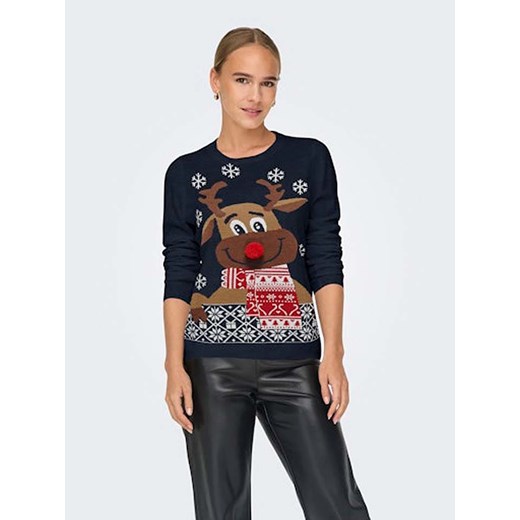 ONLY Sweter w kolorze granatowo-brązowym ze sklepu Limango Polska w kategorii Swetry damskie - zdjęcie 178593997