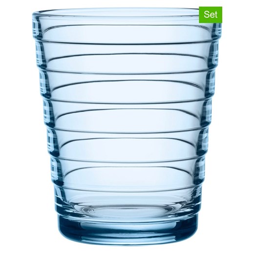 iittala Szklanki (2 szt.) &quot;Aino Aalto&quot; w kolorze niebieskim - 220 ml ze sklepu Limango Polska w kategorii Szklanki - zdjęcie 178594005
