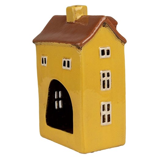 Clayre & Eef Świecznik w kolorze żółtym - 12 x 18 x 8 cm onesize promocja Limango Polska