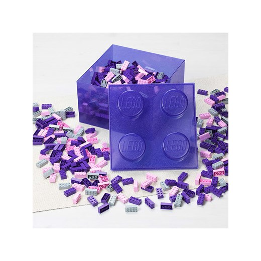 LEGO Pojemnik &quot;Brick 4&quot; w kolorze fioletowym - 25 x 18 x 25 cm Lego onesize Limango Polska okazja