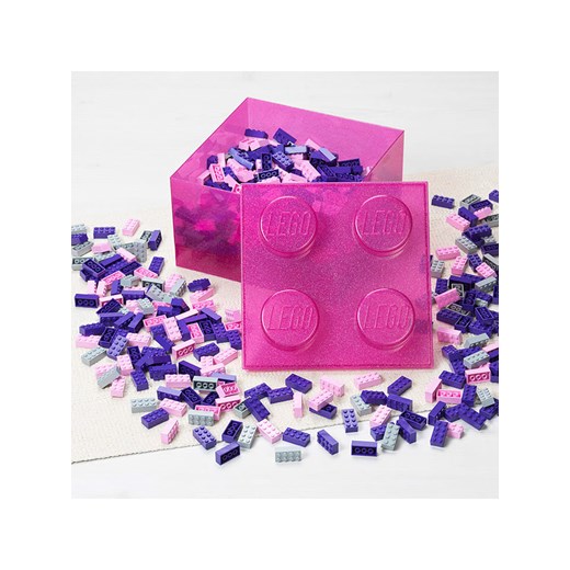 LEGO Pojemnik &quot;Brick 4&quot; w kolorze różowym - 25 x 18 x 25 cm Lego onesize Limango Polska wyprzedaż