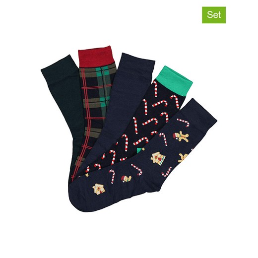 Jack &amp; Jones Skarpety (5 par) w kolorze granatowym ze sklepu Limango Polska w kategorii Skarpetki męskie - zdjęcie 178595369