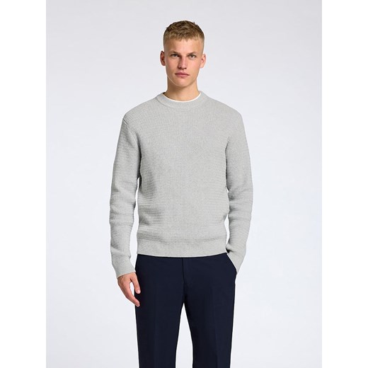 SELECTED HOMME Sweter &quot;Theo&quot; w kolorze jasnoszarym Selected Homme M promocja Limango Polska