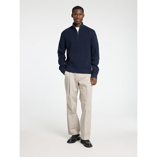 SELECTED HOMME Sweter &quot;Theo&quot; w kolorze granatowym ze sklepu Limango Polska w kategorii Swetry męskie - zdjęcie 178595578