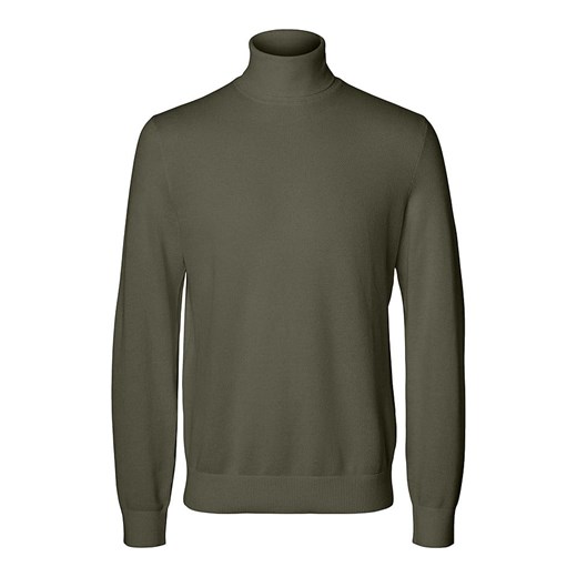 SELECTED HOMME Golf &quot;Mora&quot; w kolorze khaki ze sklepu Limango Polska w kategorii Swetry męskie - zdjęcie 178595687