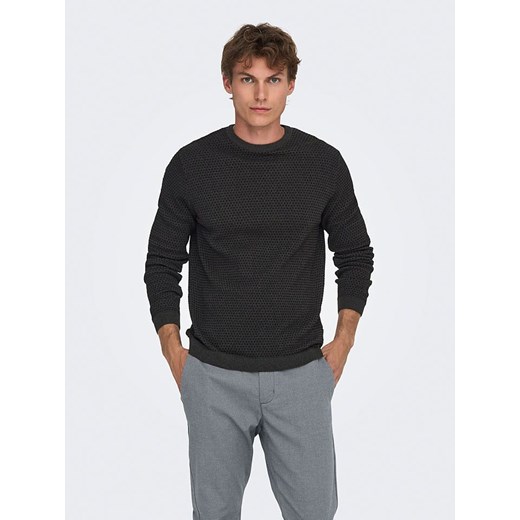 ONLY &amp; SONS Sweter &quot;Tapa&quot; w kolorze czarnym ze sklepu Limango Polska w kategorii Swetry męskie - zdjęcie 178595785