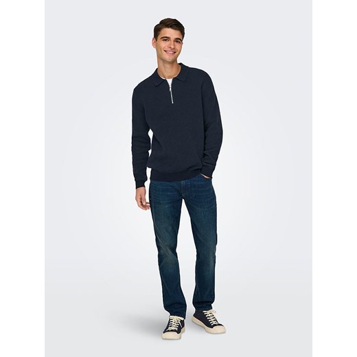 ONLY &amp; SONS Koszulka polo &quot;Matteo&quot; w kolorze granatowym ze sklepu Limango Polska w kategorii T-shirty męskie - zdjęcie 178595815