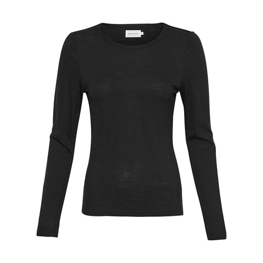 MOSS COPENHAGEN Wełniana koszulka &quot;Nesmina&quot; w kolorze czarnym ze sklepu Limango Polska w kategorii Bluzki damskie - zdjęcie 178596285