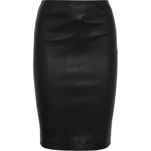 Claire leather pencil skirt net-a-porter czarny Spódnice skórzane