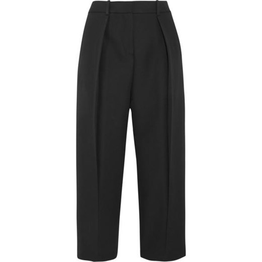 Saville cropped wool-crepe wide-leg pants net-a-porter czarny 