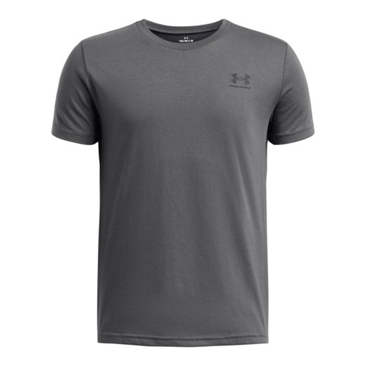 Chłopięcy t-shirt basic Under Armour UA B Sportstyle Lc SS - szary ze sklepu Sportstylestory.com w kategorii T-shirty chłopięce - zdjęcie 178599046